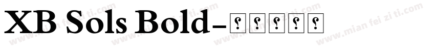 XB Sols Bold字体转换